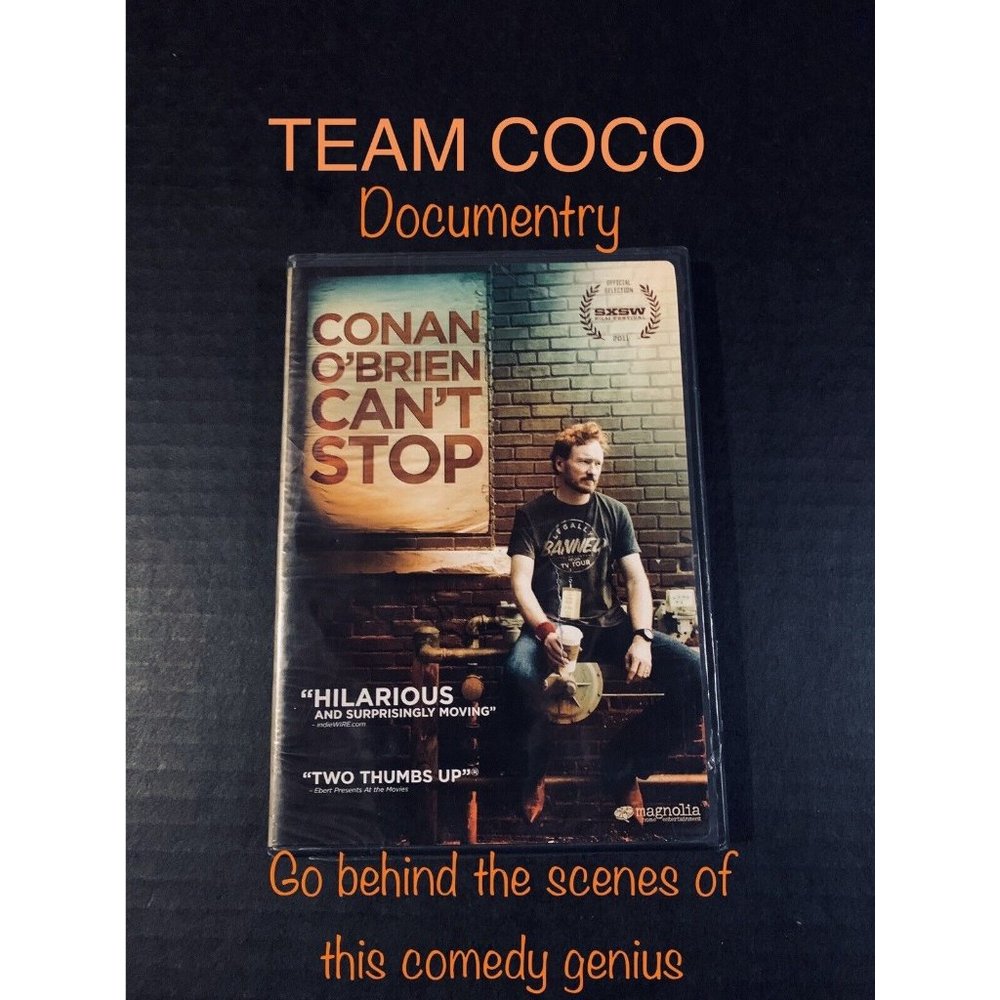 Conan OBrien Cant Stop DVD 2011 New, Sealed Team Coco  Documentary HYPE STICKER